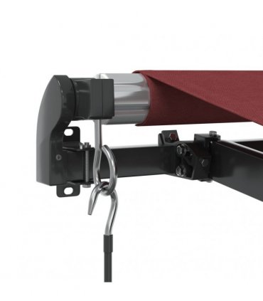 vidaXL Manual Awning 4 x 3.5 m Burgundy 100% Polyester
