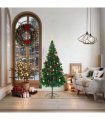 vidaXL Artificial Pre-lit Christmas Tree with Baubles Green 180 cm