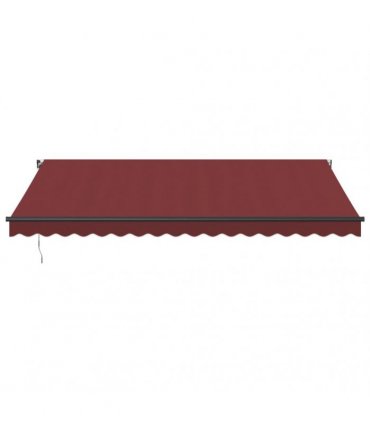 vidaXL Manual Awning with Solar LED 4.5 x 3.5 m Burgundy