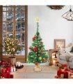 vidaXL Artificial Pre-lit Christmas Tree with Baubles Green 64 cm