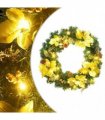 vidaXL Christmas Wreath with LED Lights Green 60 cm PVC