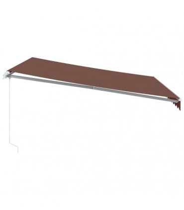 vidaXL Manual Awning 4 x 3.5 m Brown 100% Polyester