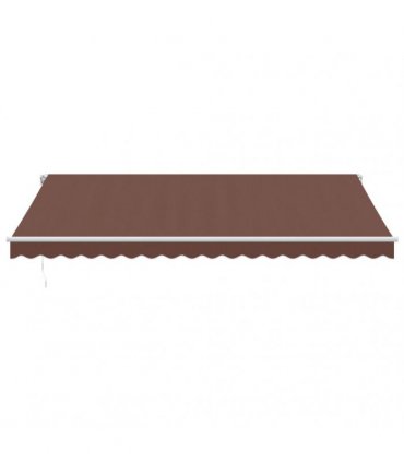 vidaXL Manual Awning 4.5 x 3.5 m Brown 100% Polyester