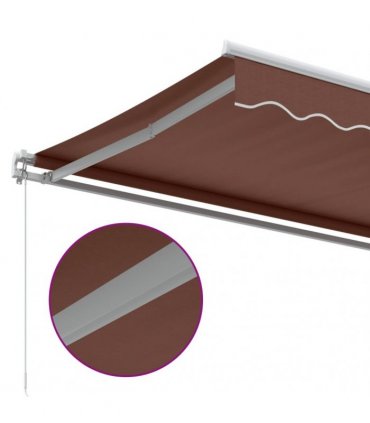 vidaXL Manual Awning 4.5 x 3.5 m Brown 100% Polyester