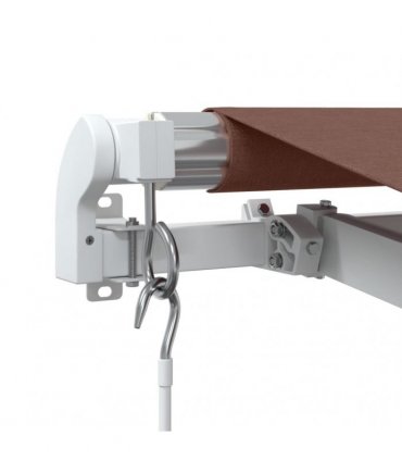 vidaXL Manual Awning 4.5 x 3.5 m Brown 100% Polyester