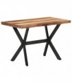 vidaXL Dining Table 120x60x75 cm Solid Wood with Honey Finish