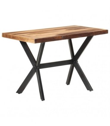 vidaXL Dining Table 120x60x75 cm Solid Wood with Honey Finish