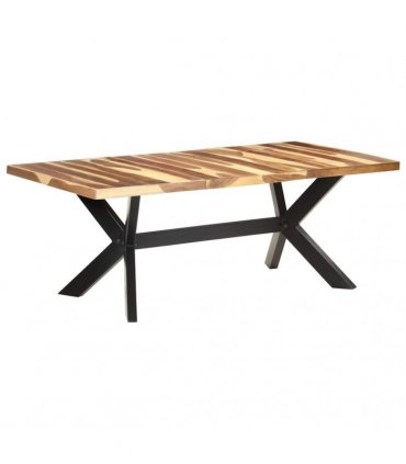 vidaXL Dining Table 200x100x75 cm Solid Wood with Honey Finish