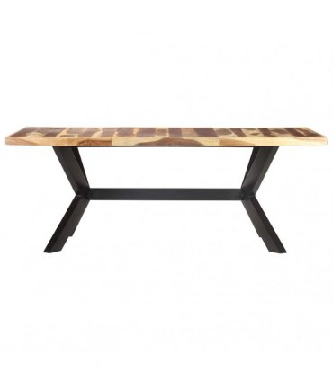 vidaXL Dining Table 200x100x75 cm Solid Wood with Honey Finish