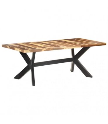 vidaXL Dining Table 200x100x75 cm Solid Wood with Honey Finish