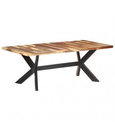 vidaXL Dining Table 200x100x75 cm Solid Wood with Honey Finish