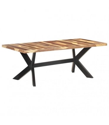 vidaXL Dining Table 200x100x75 cm Solid Wood with Honey Finish
