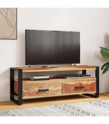vidaXL TV Cabinet 120x35x45 cm Solid Wood with Honey Finish