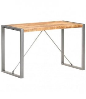 vidaXL Dining Table 120x60x75 cm Solid Rough Mango Wood