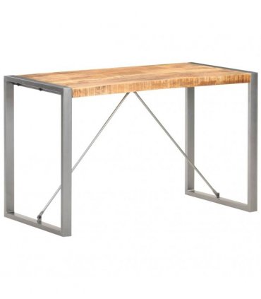 vidaXL Dining Table 120x60x75 cm Solid Rough Mango Wood