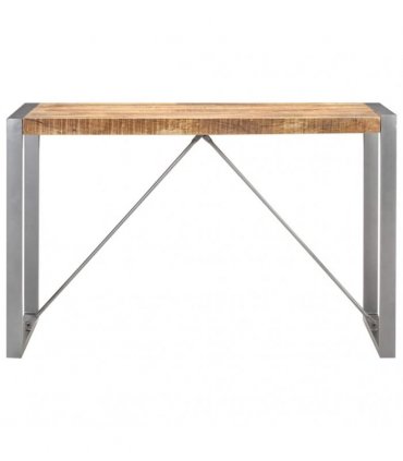 vidaXL Dining Table 120x60x75 cm Solid Rough Mango Wood