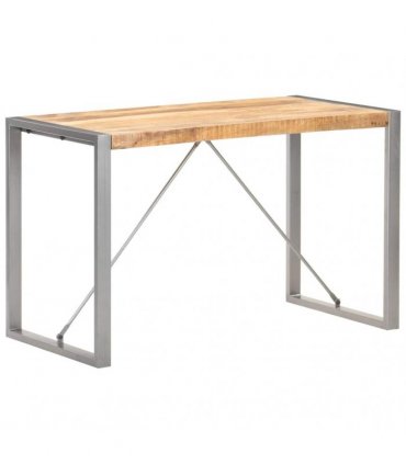 vidaXL Dining Table 120x60x75 cm Solid Rough Mango Wood