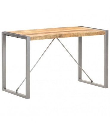 vidaXL Dining Table 120x60x75 cm Solid Rough Mango Wood