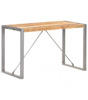vidaXL Dining Table 120x60x75 cm Solid Rough Mango Wood
