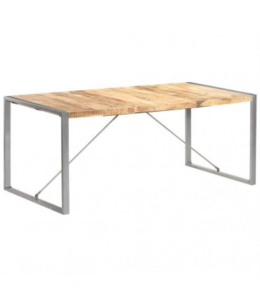 vidaXL Dining Table 180x90x75 cm Solid Rough Mango Wood