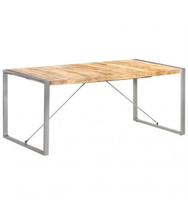 vidaXL Dining Table 180x90x75 cm Solid Rough Mango Wood
