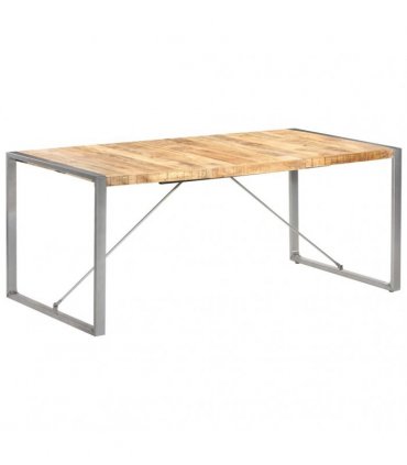 vidaXL Dining Table 180x90x75 cm Solid Rough Mango Wood