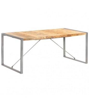vidaXL Dining Table 180x90x75 cm Solid Rough Mango Wood