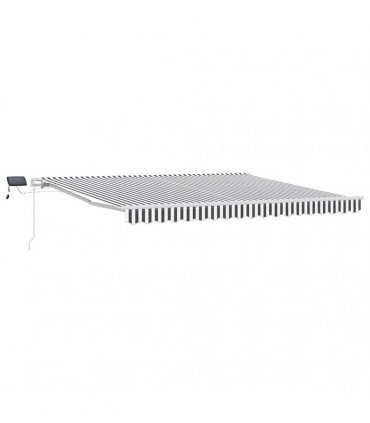 vidaXL Manual Awning with Solar LED 4 x 3 m