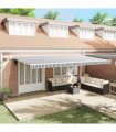 vidaXL Manual Awning with Solar LED 6 x 3 m