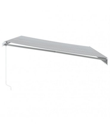 vidaXL Manual Awning with Solar LED 4.5 x 3.5 m