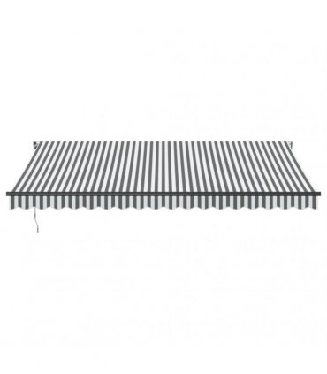 vidaXL Manual Awning with Solar LED 4.5 x 3.5 m
