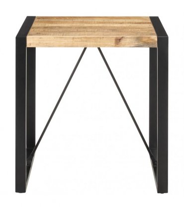 vidaXL Dining Table 70x70x75 cm Solid Rough Mango Wood