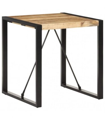 vidaXL Dining Table 70x70x75 cm Solid Rough Mango Wood