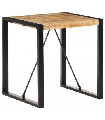 vidaXL Dining Table 70x70x75 cm Solid Rough Mango Wood