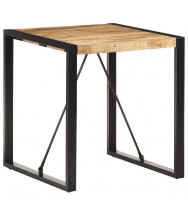 vidaXL Dining Table 70x70x75 cm Solid Rough Mango Wood