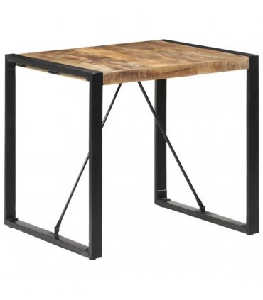 vidaXL Dining Table 80x80x75 cm Rough Mango Wood