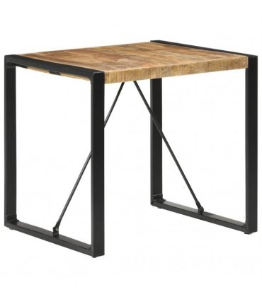 vidaXL Dining Table 80x80x75 cm Rough Mango Wood