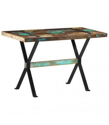vidaXL Dining Table 120x60x76 cm Solid Reclaimed Wood