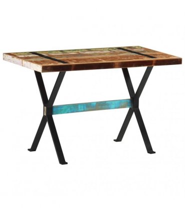 vidaXL Dining Table 120x60x76 cm Solid Reclaimed Wood