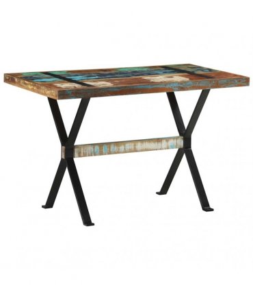 vidaXL Dining Table 120x60x76 cm Solid Reclaimed Wood