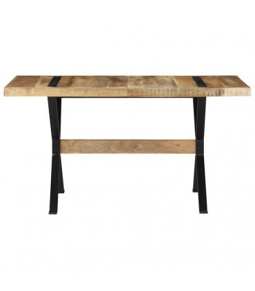 vidaXL Dining Table 140x70x76 cm Rough Mango Wood