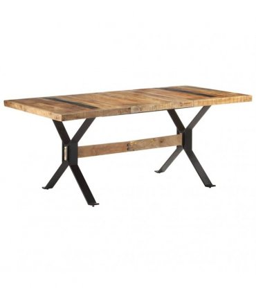 vidaXL Dining Table 180x90x76 cm Rough Mango Wood