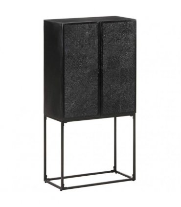vidaXL Sideboard Black 60x30x120 cm Solid Acacia and Mango Wood