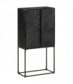 vidaXL Sideboard Black 60x30x120 cm Solid Acacia and Mango Wood