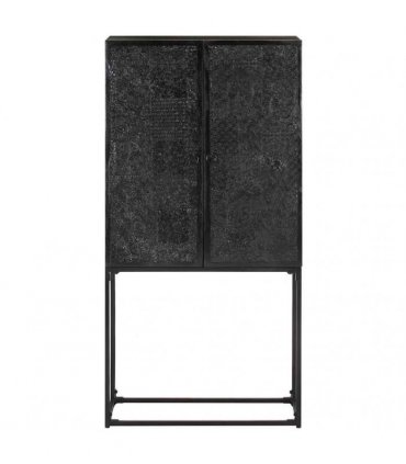 vidaXL Sideboard Black 60x30x120 cm Solid Acacia and Mango Wood