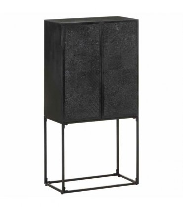 vidaXL Sideboard Black 60x30x120 cm Solid Acacia and Mango Wood