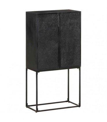 vidaXL Sideboard Black 60x30x120 cm Solid Acacia and Mango Wood