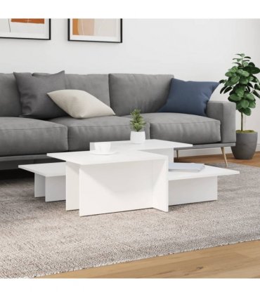 vidaXL Coffee Tables 2 pcs White Engineered Wood