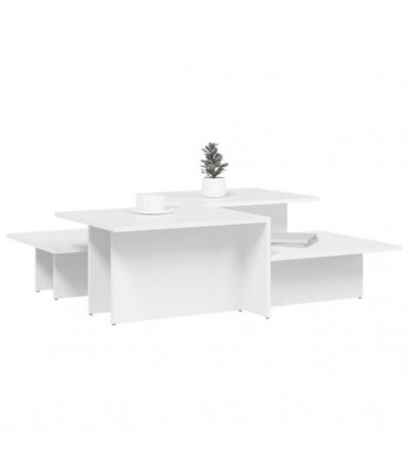 vidaXL Coffee Tables 2 pcs White Engineered Wood