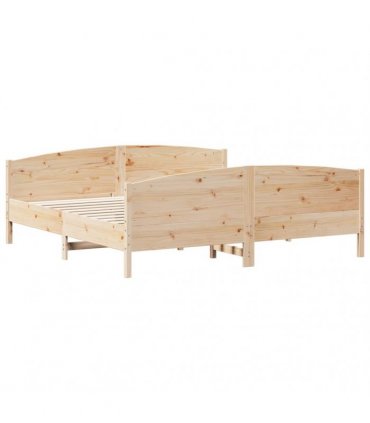 vidaXL Bed Frame without Mattress 200x200 cm Solid Wood Pine